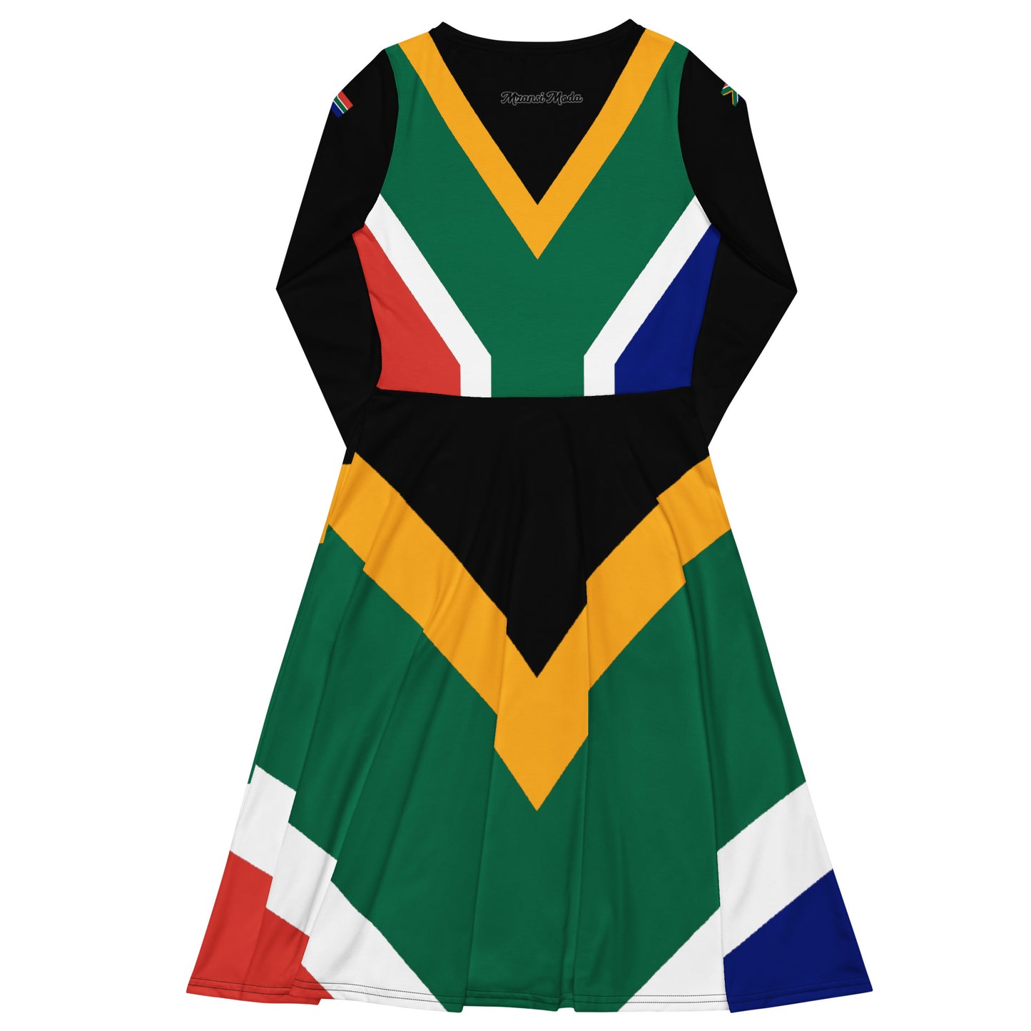 SA Flag long sleeve midi dress