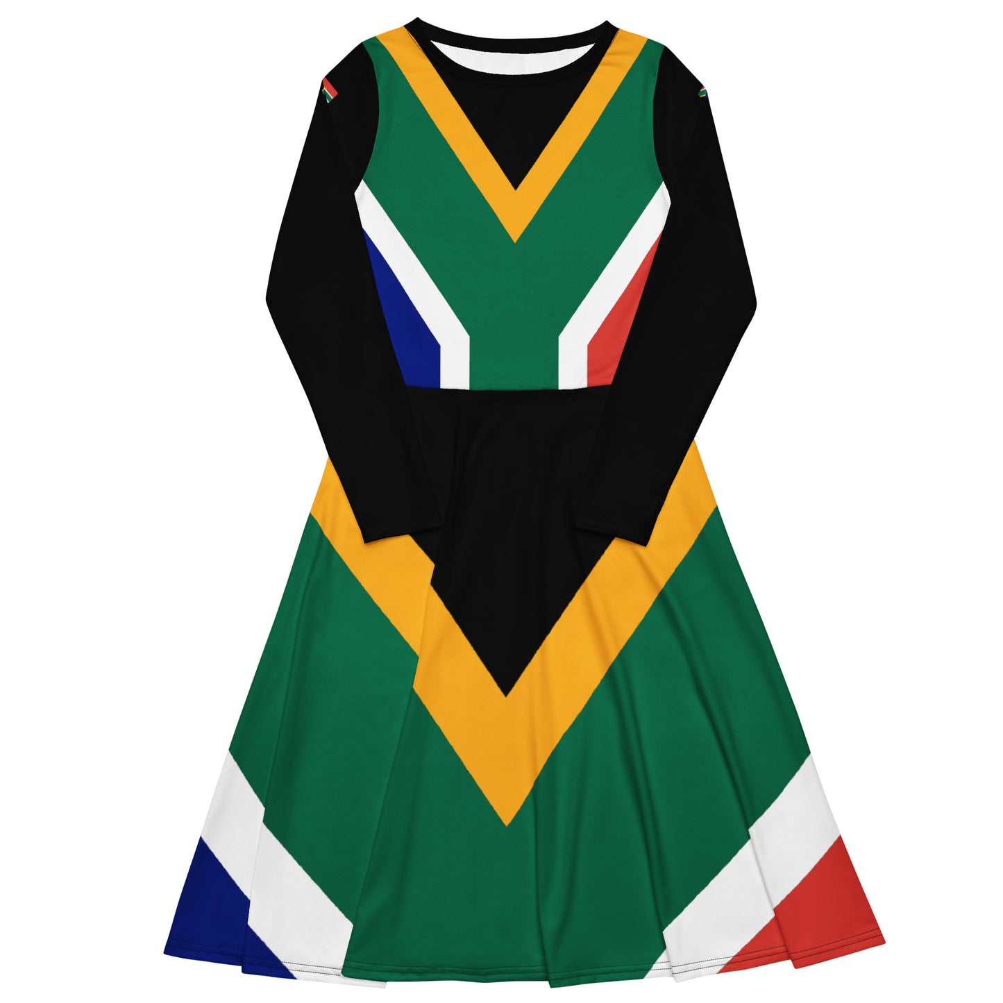 SA Flag long sleeve midi dress