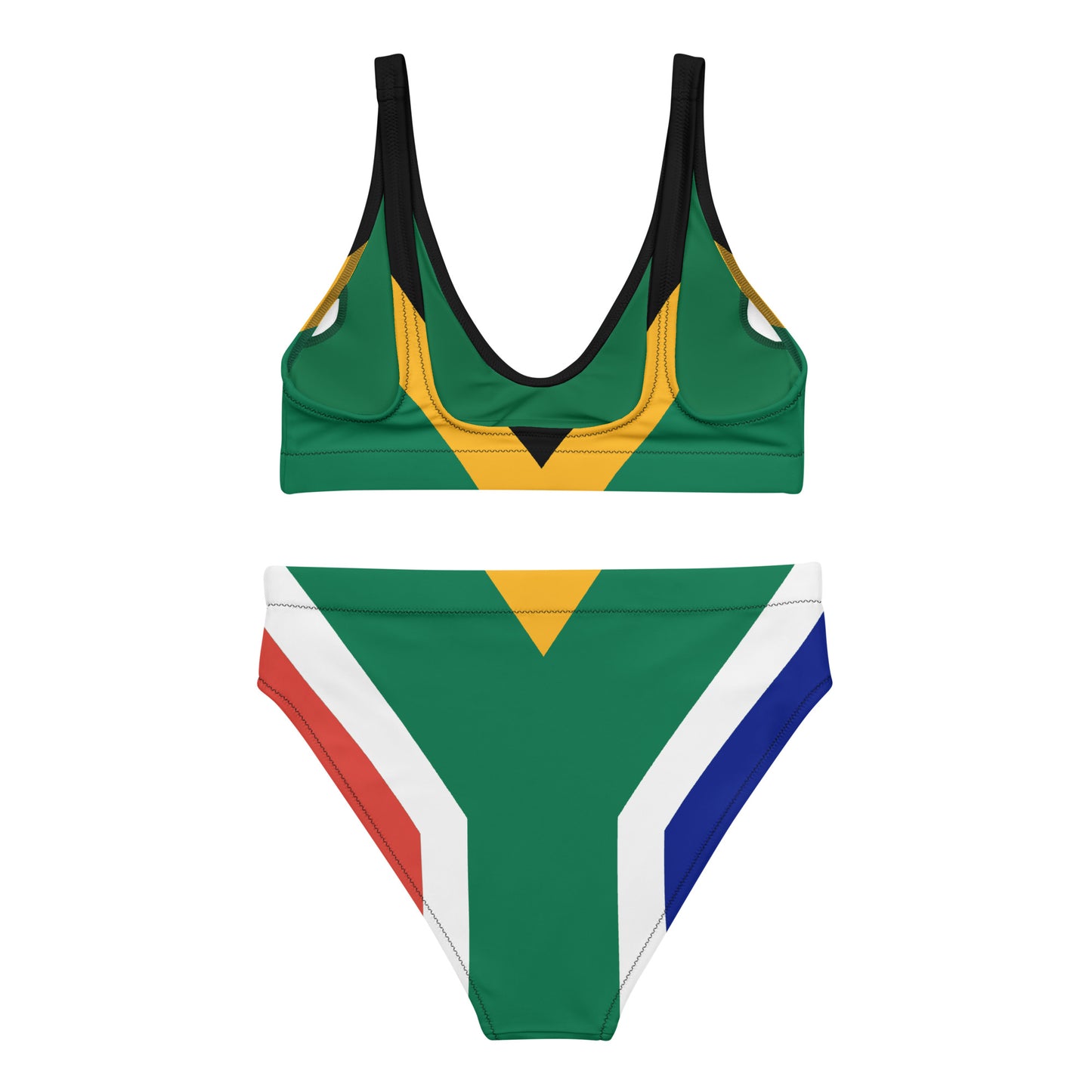 SA Flag Recycled high-waisted bikini