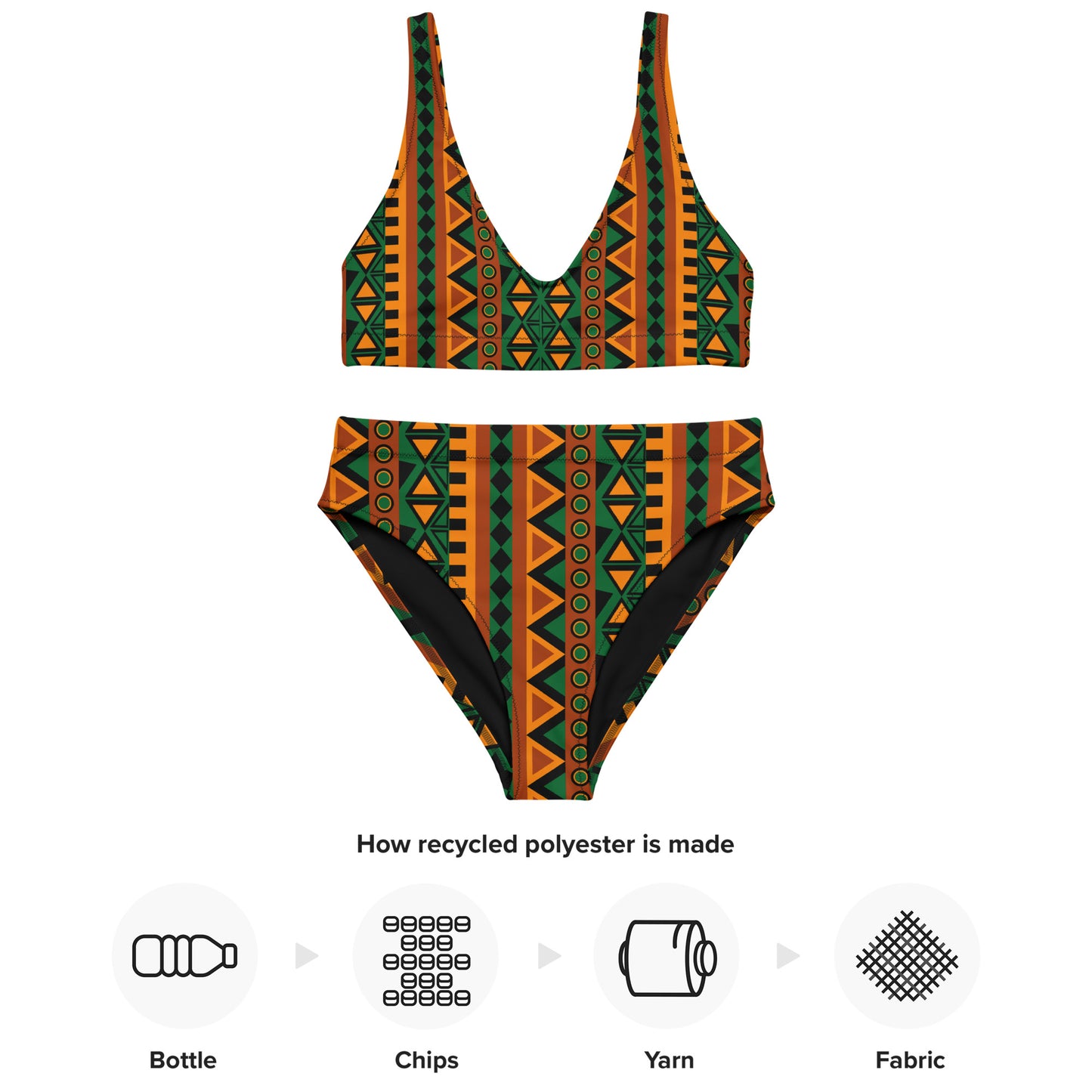 Mzansi Recycled high-waisted bikini