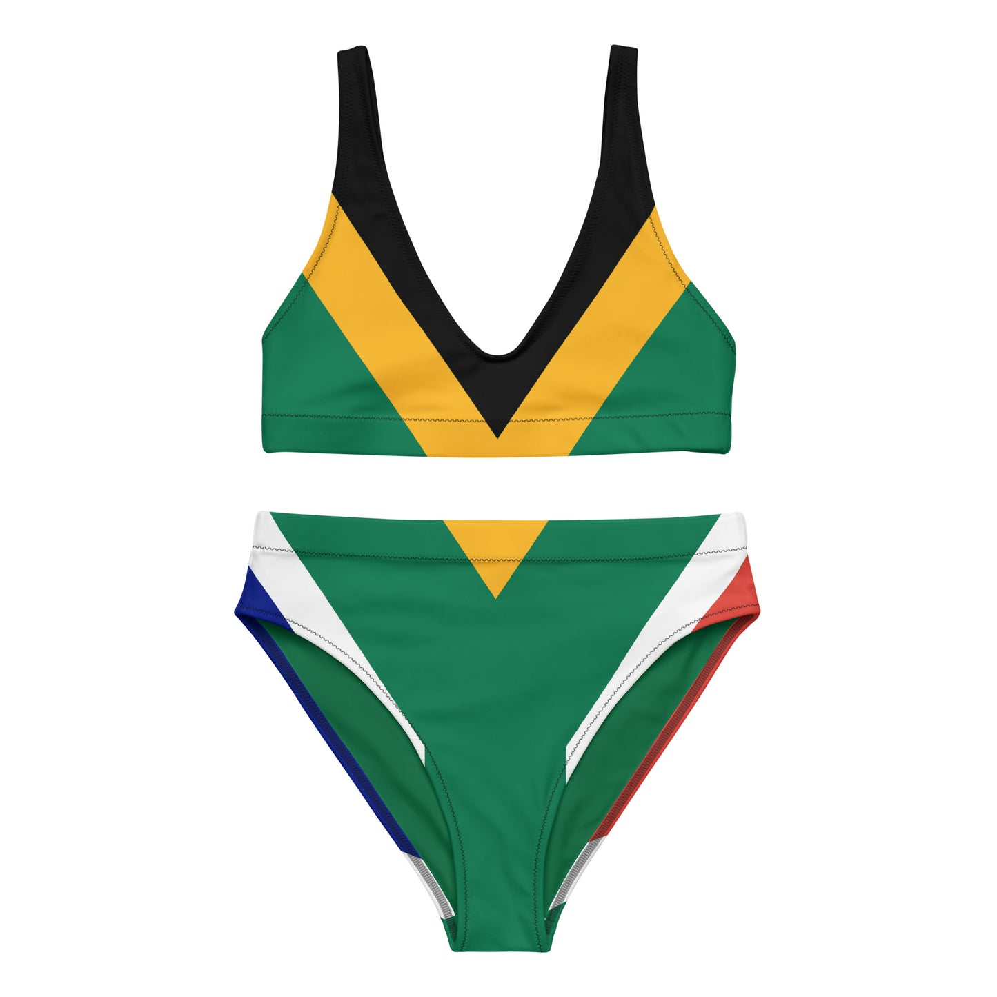 SA Flag Recycled high-waisted bikini