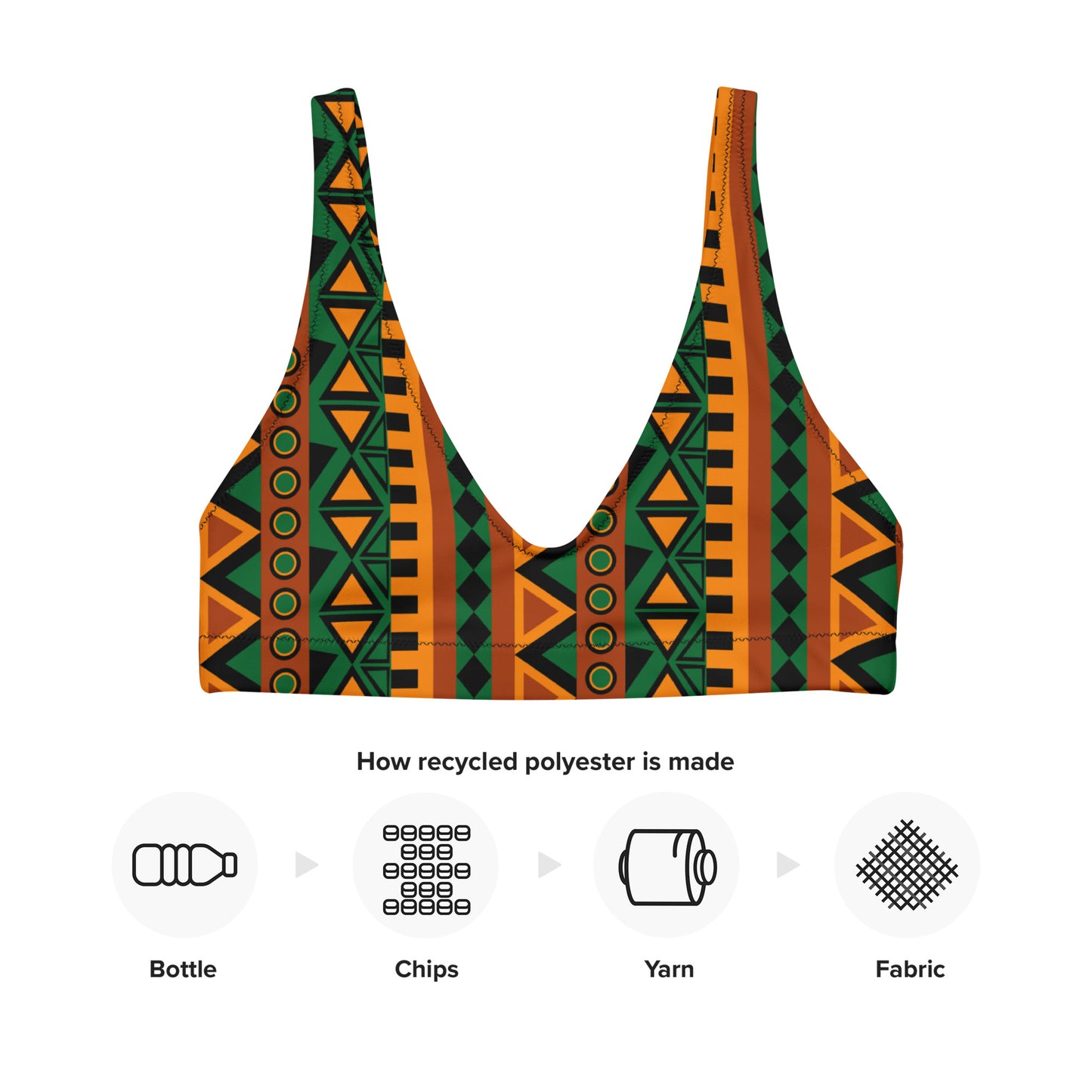Mzansi Recycled padded bikini top