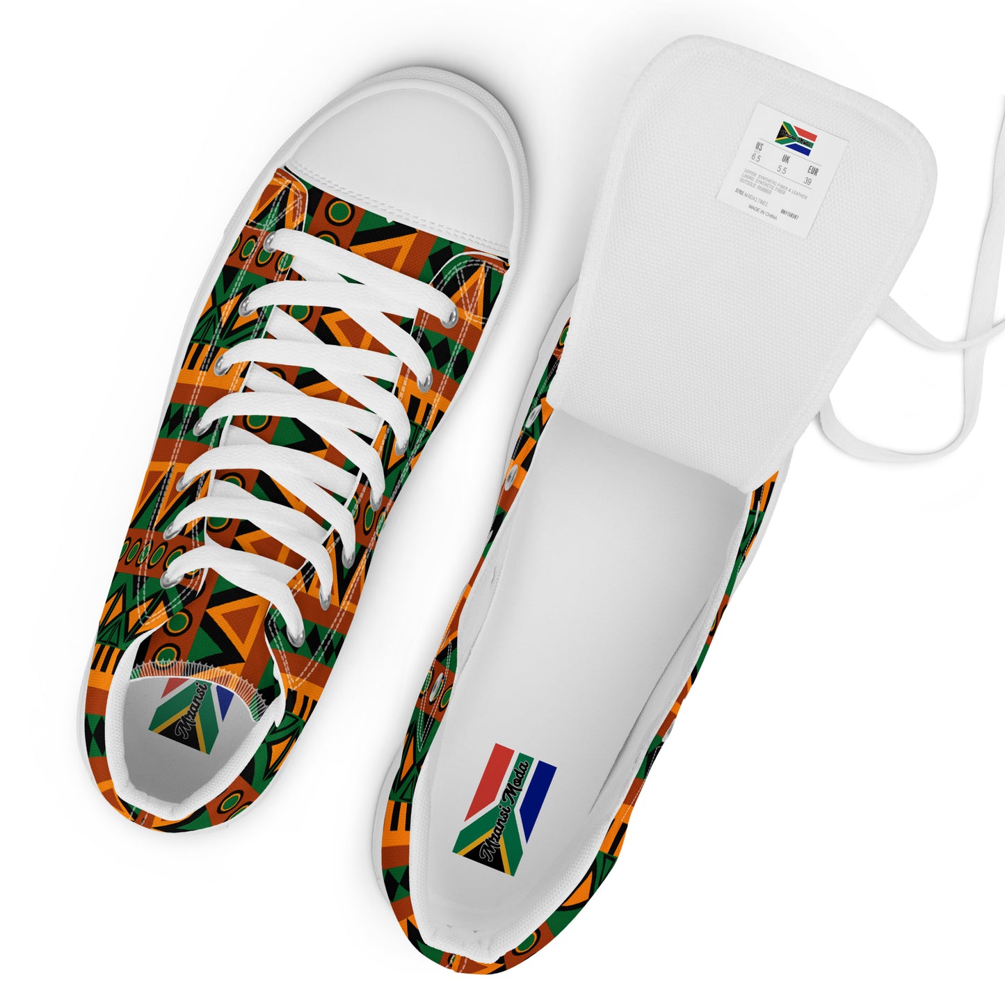 Mzansi Men’s high top canvas shoes