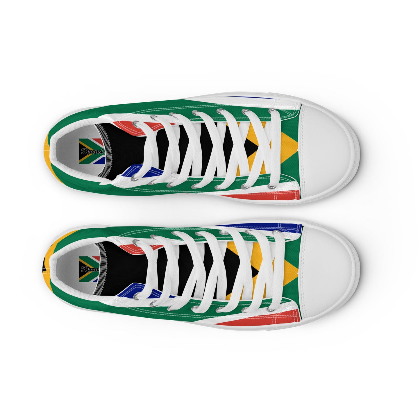 SA Flag Men’s high top canvas shoes