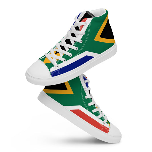 SA Flag Men’s high top canvas shoes