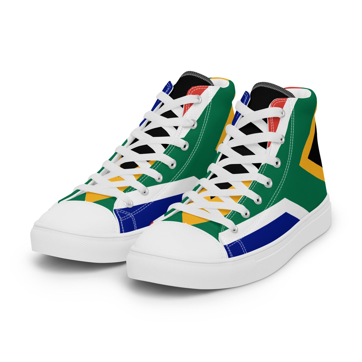 SA Flag Men’s high top canvas shoes