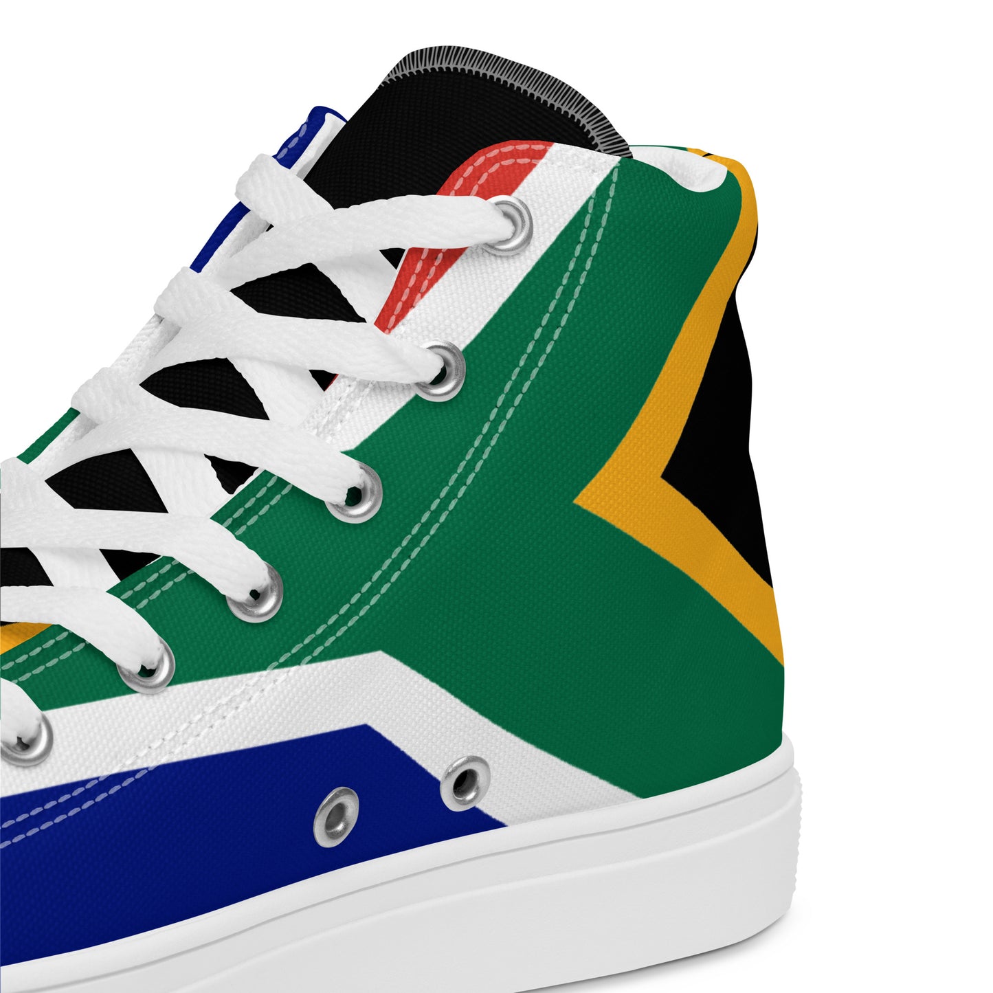 SA Flag Men’s high top canvas shoes