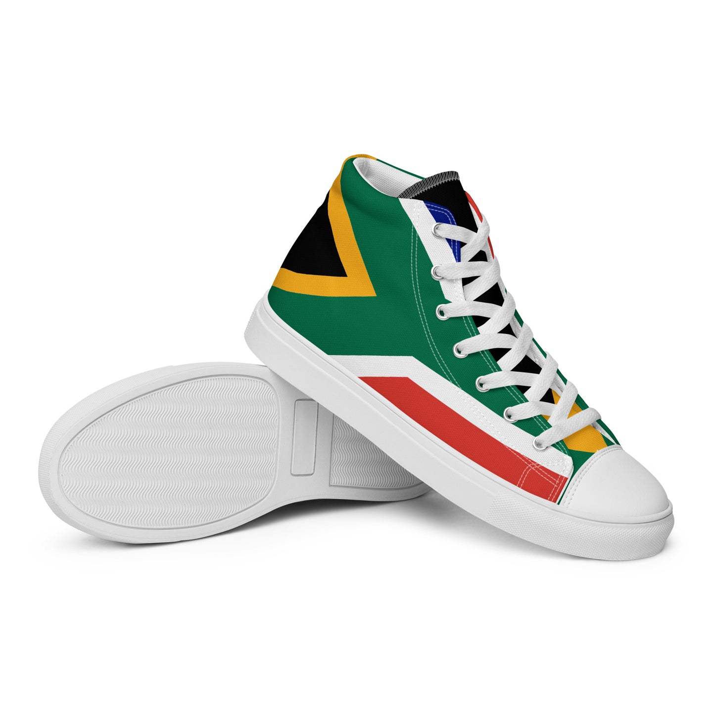 SA Flag Men’s high top canvas shoes