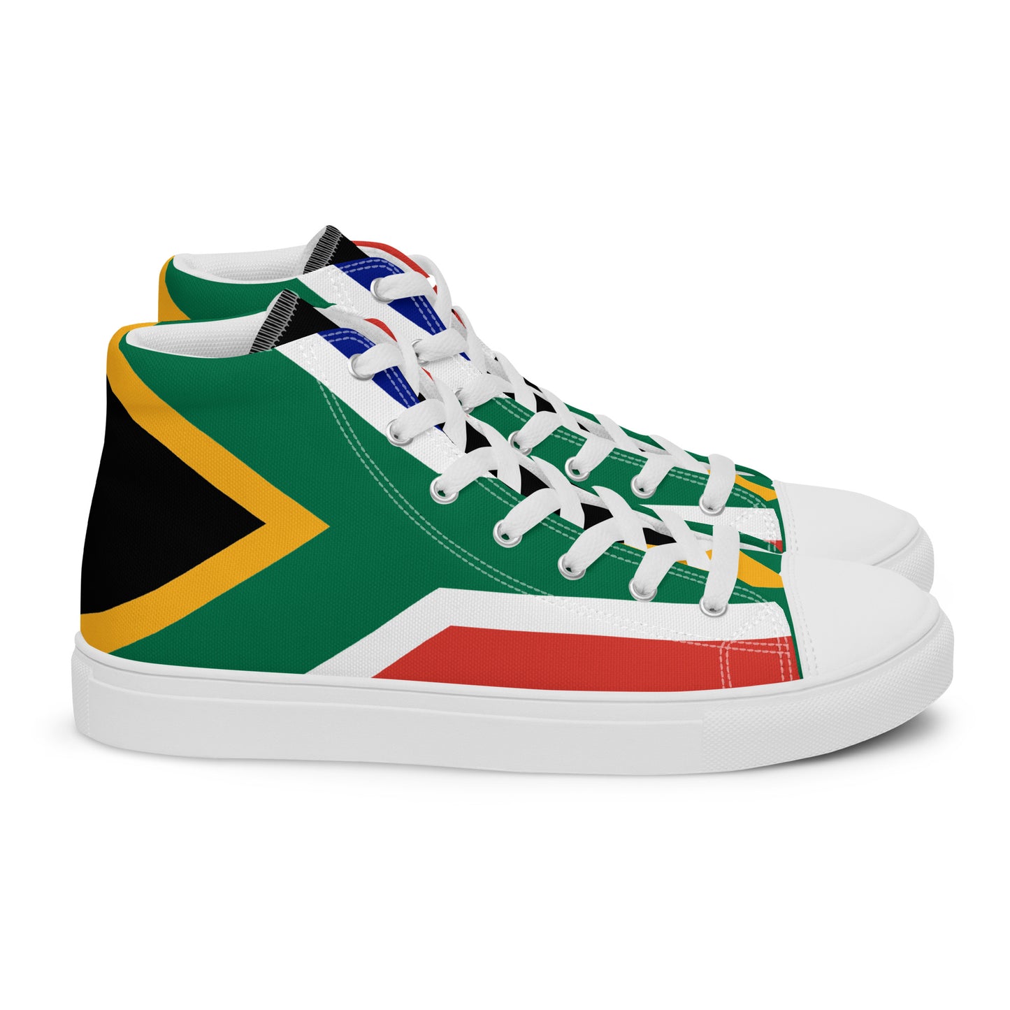 SA Flag Men’s high top canvas shoes