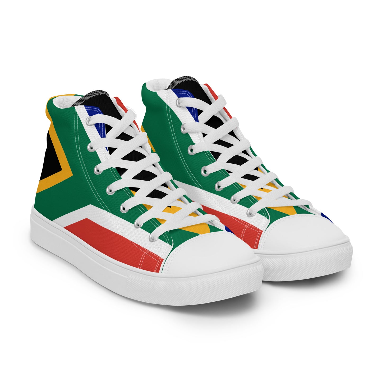 SA Flag Men’s high top canvas shoes