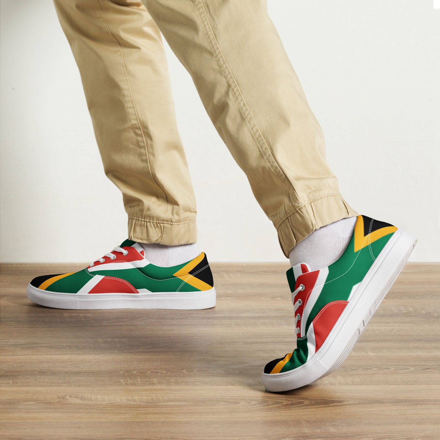 SA Flag Men’s lace-up canvas shoes