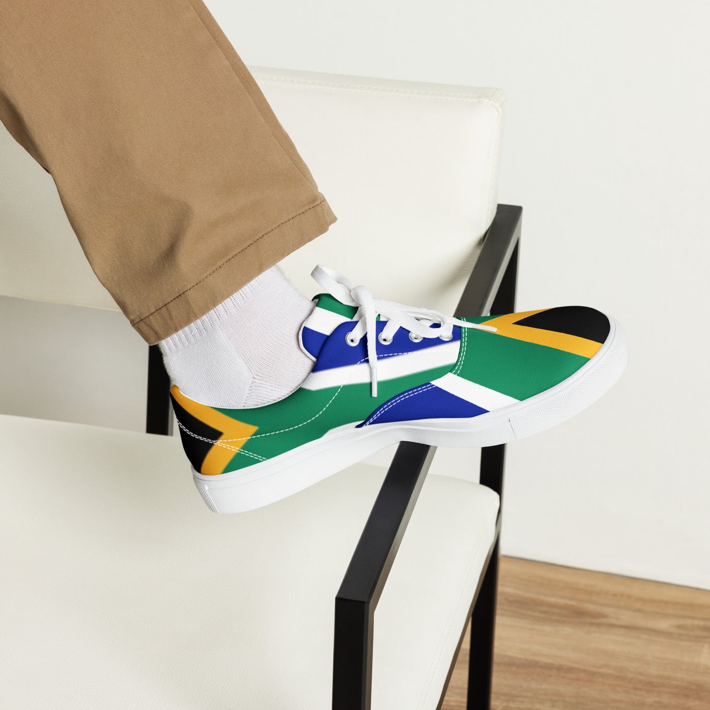 SA Flag Men’s lace-up canvas shoes