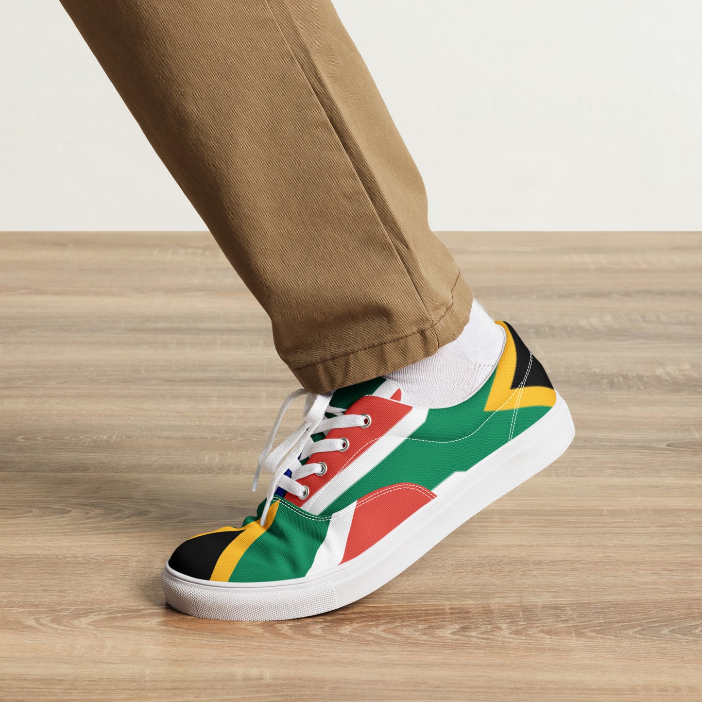 SA Flag Men’s lace-up canvas shoes