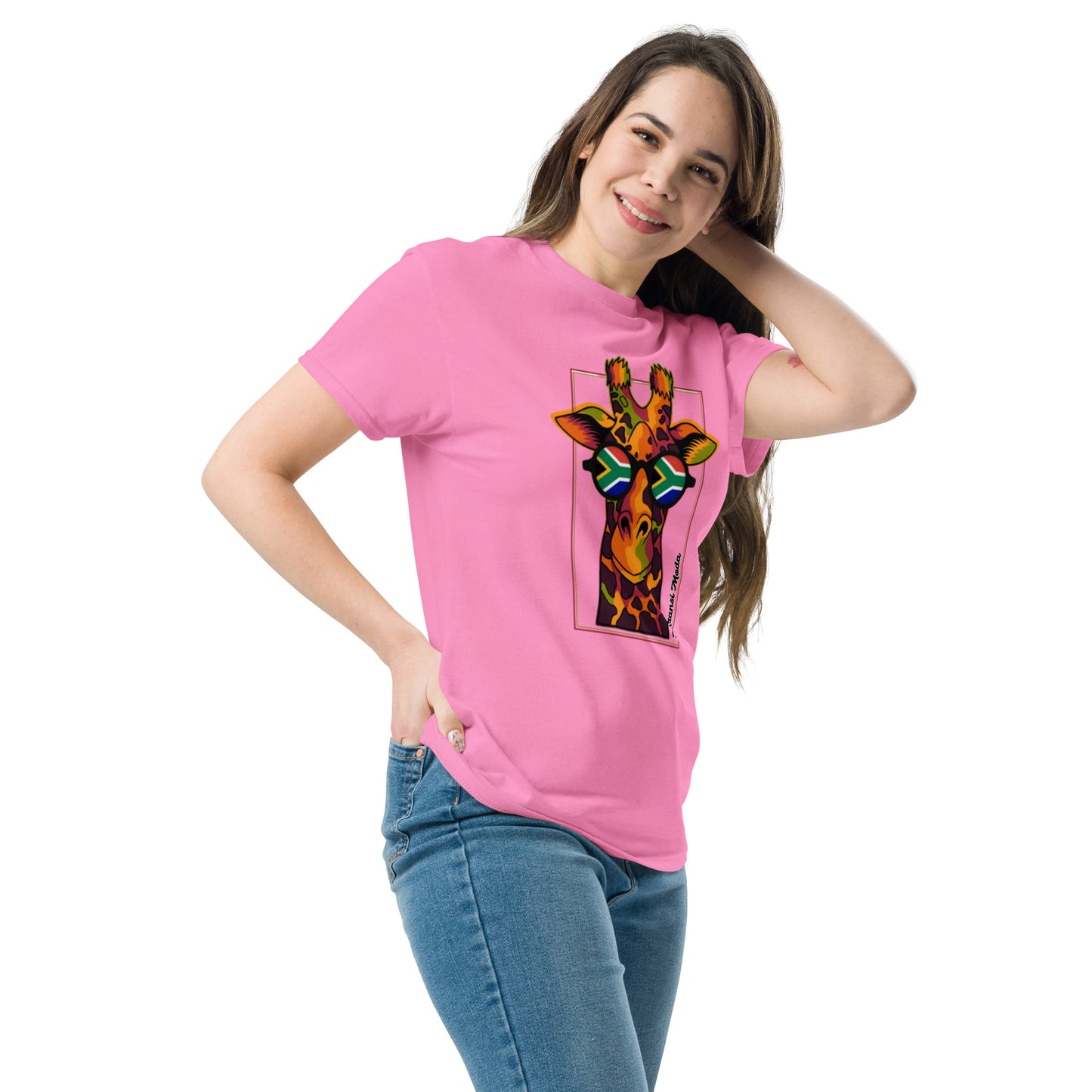 Mzansi Moda SA Giraffe Glasses Unisex classic tee