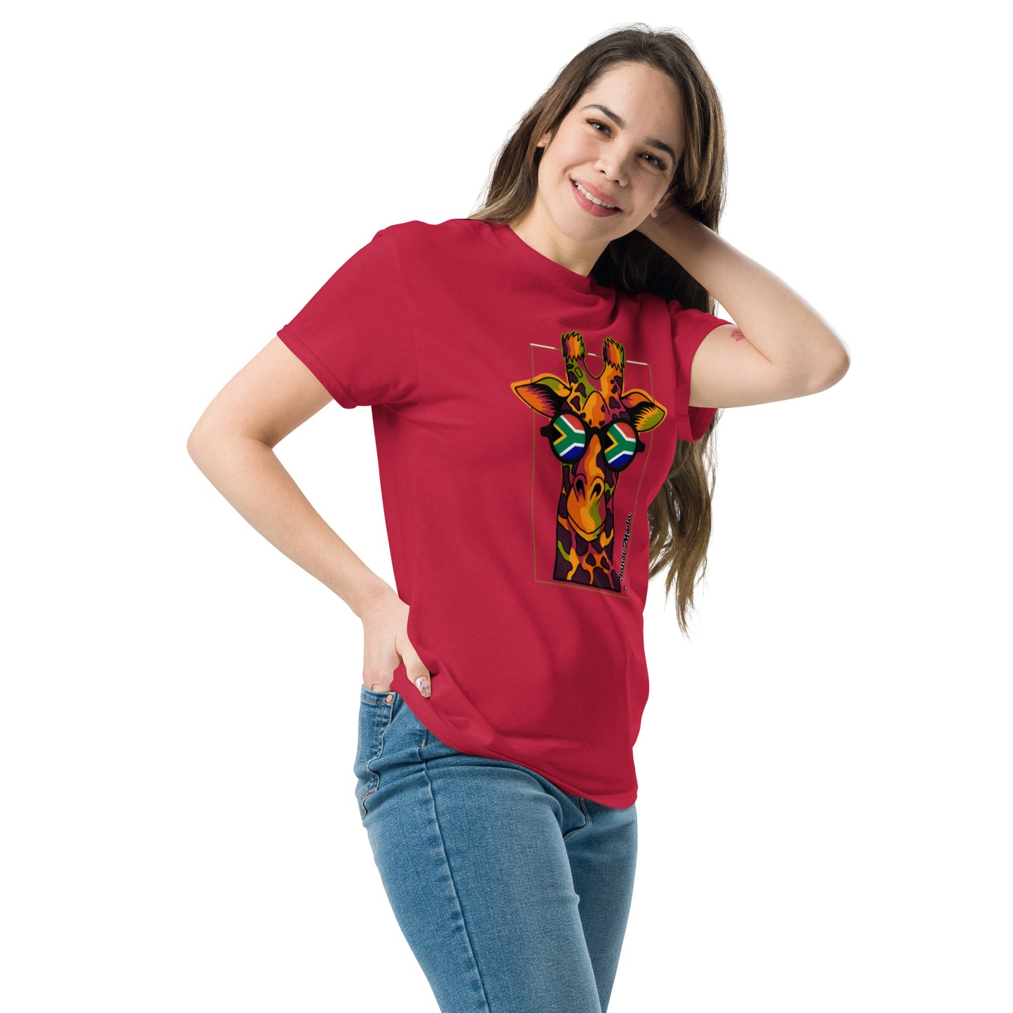 Mzansi Moda SA Giraffe Glasses Unisex classic tee