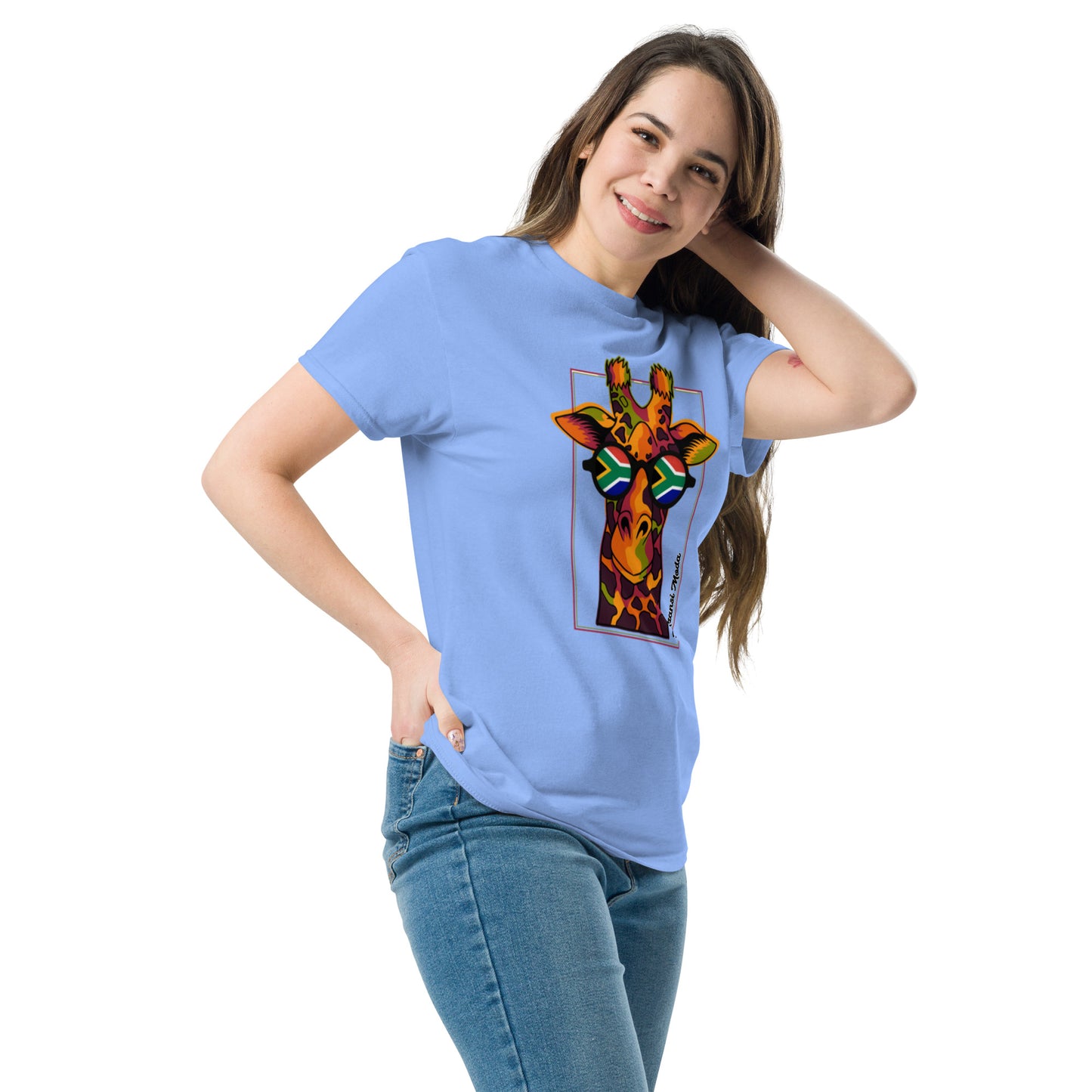 Mzansi Moda SA Giraffe Glasses Unisex classic tee