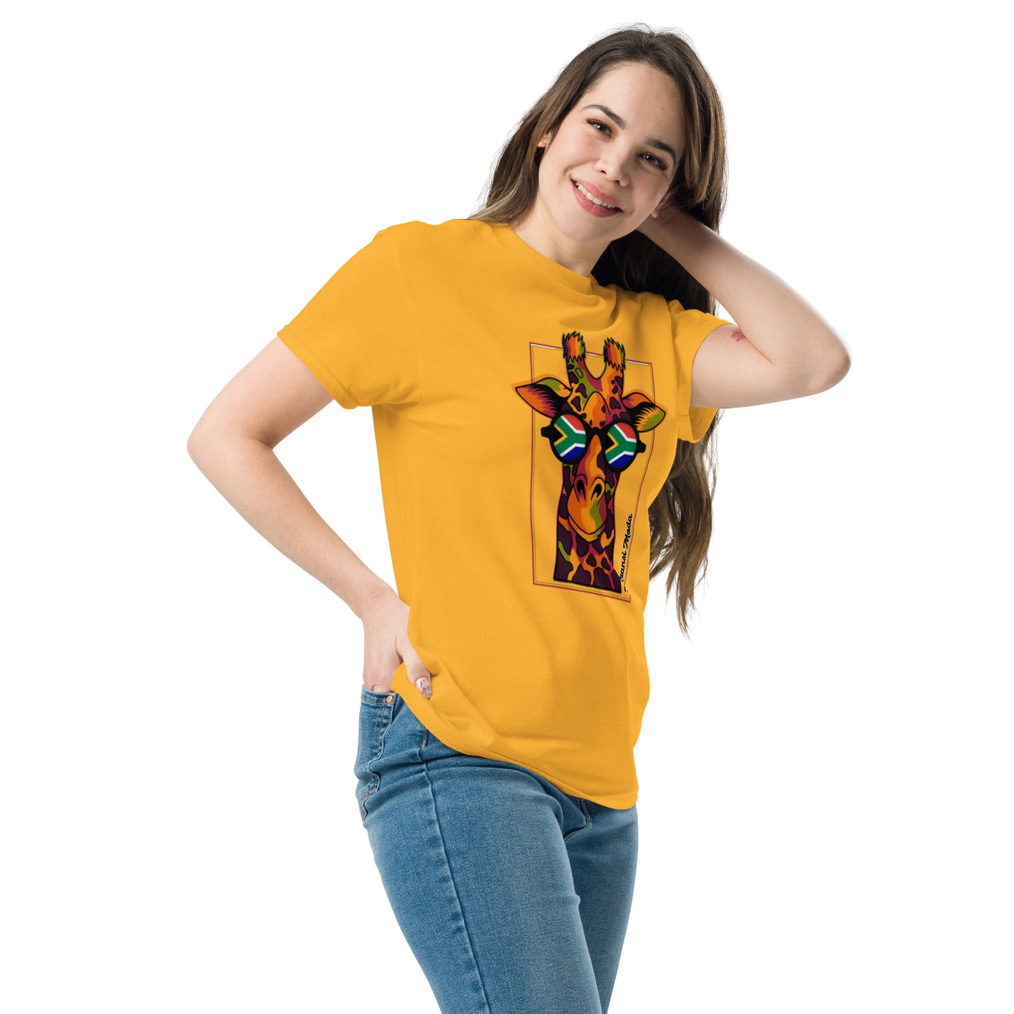 Mzansi Moda SA Giraffe Glasses Unisex classic tee