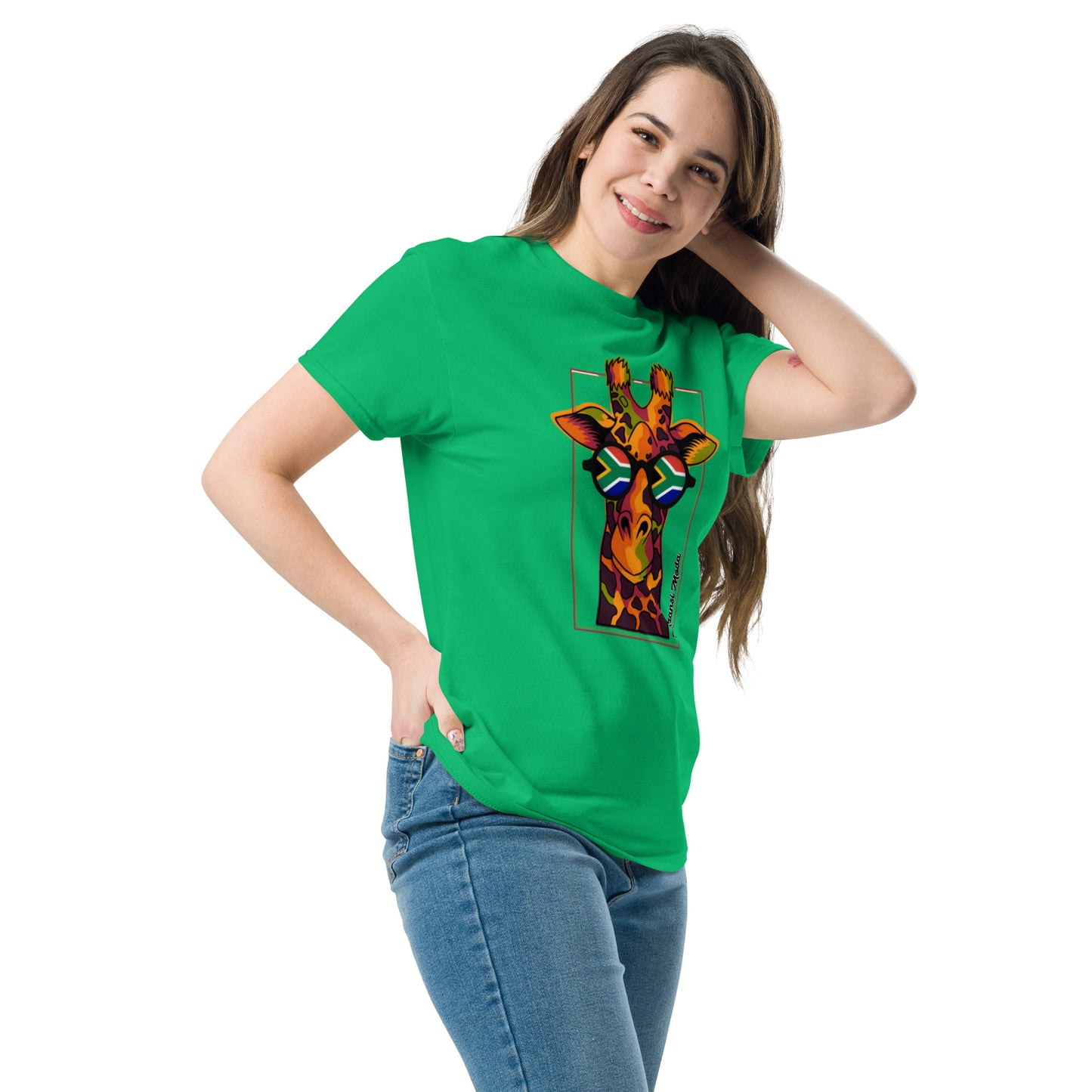 Mzansi Moda SA Giraffe Glasses Unisex classic tee