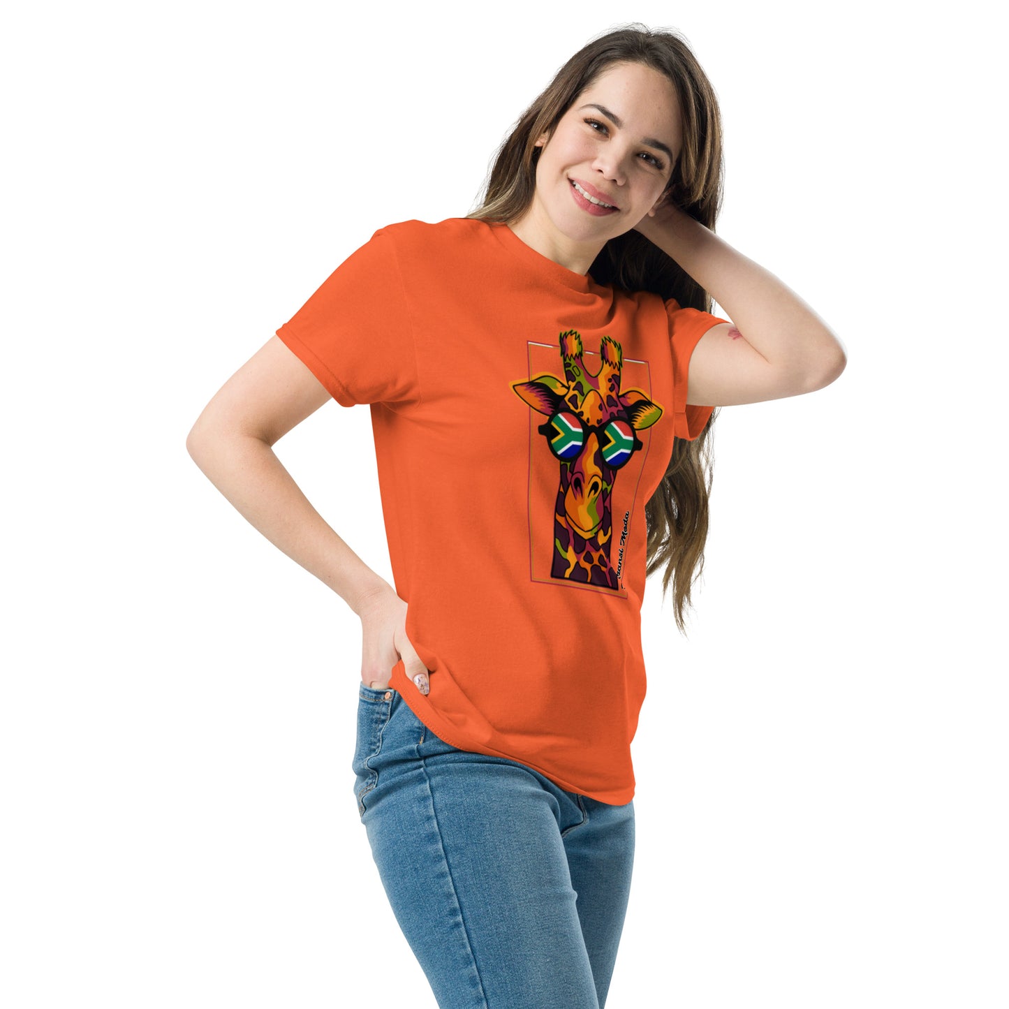 Mzansi Moda SA Giraffe Glasses Unisex classic tee