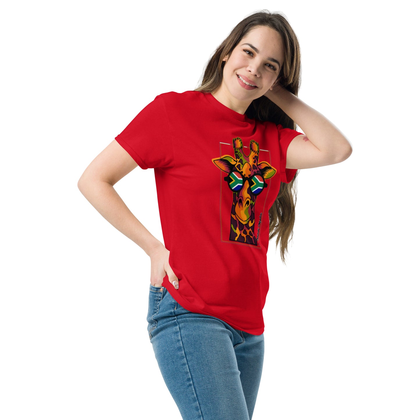Mzansi Moda SA Giraffe Glasses Unisex classic tee