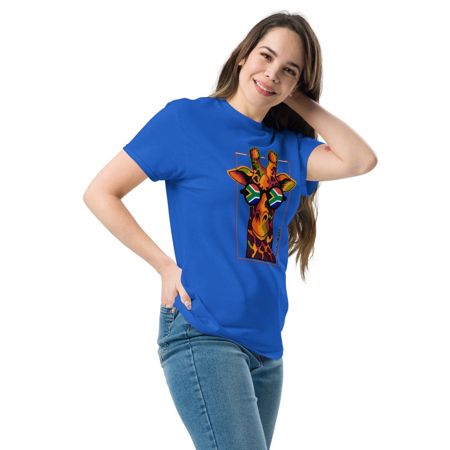 Mzansi Moda SA Giraffe Glasses Unisex classic tee