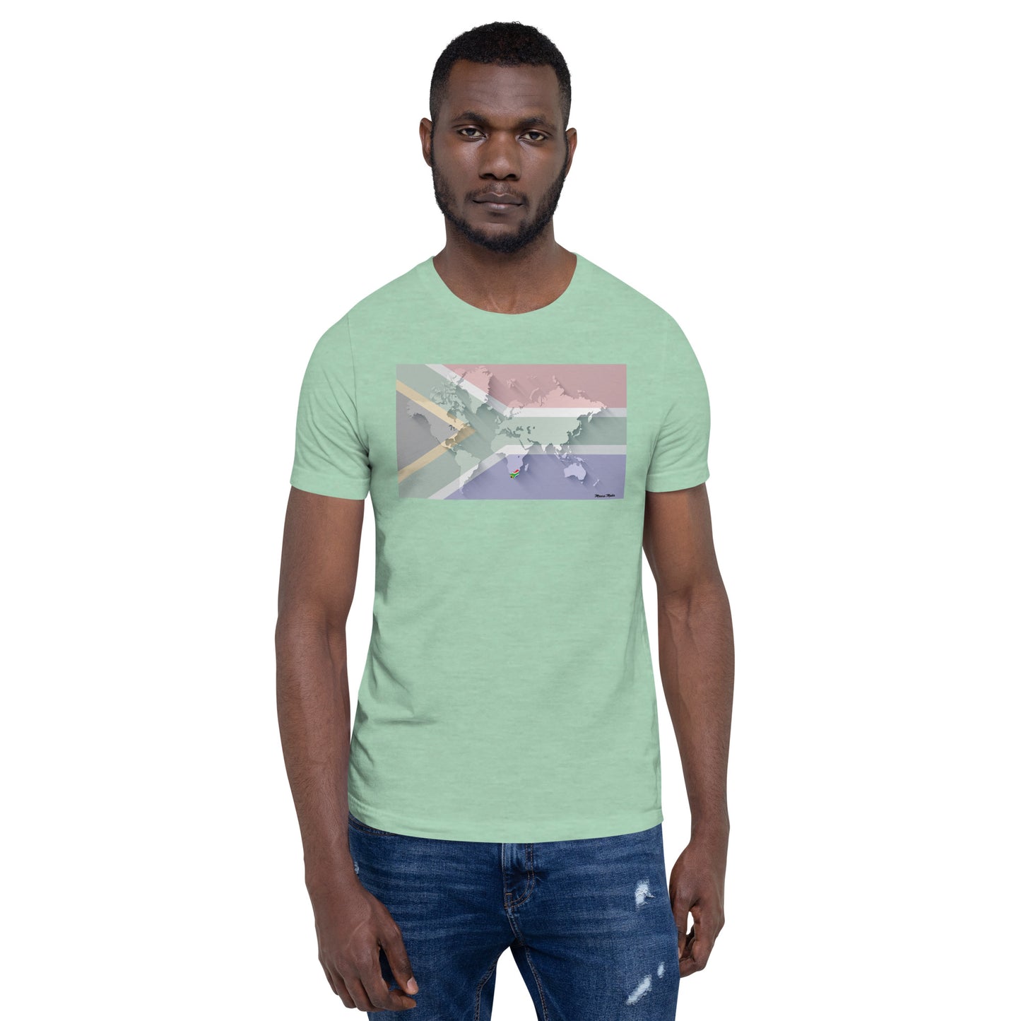 SA Flag World Unisex t-shirt