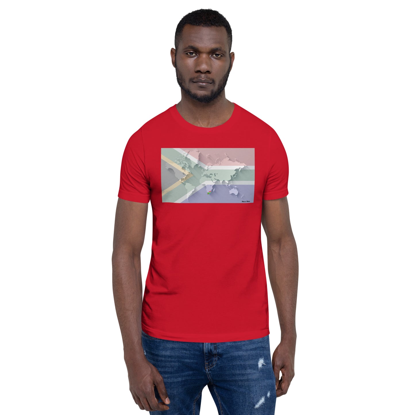 SA Flag World Unisex t-shirt