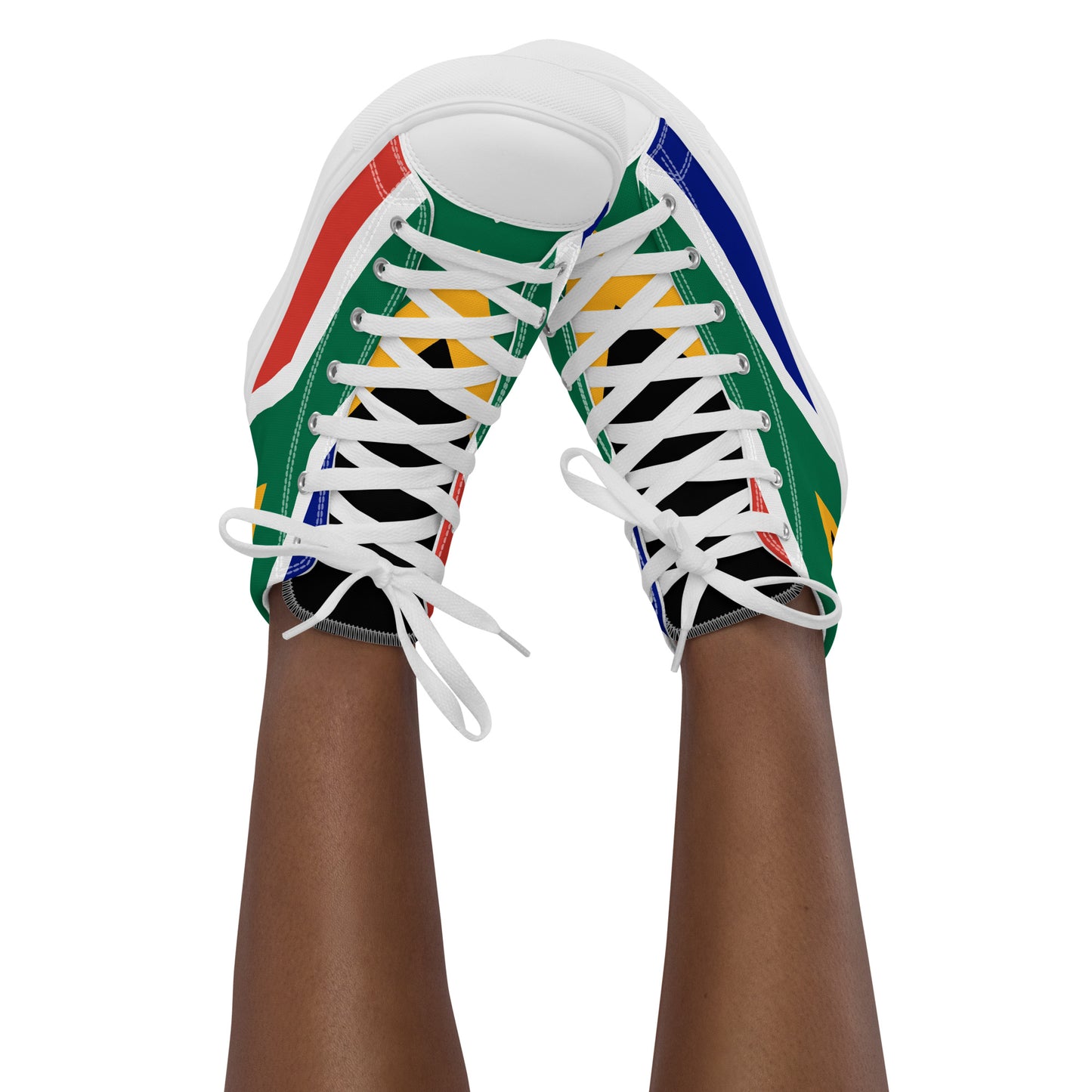 SA Flag Women’s high top canvas shoes