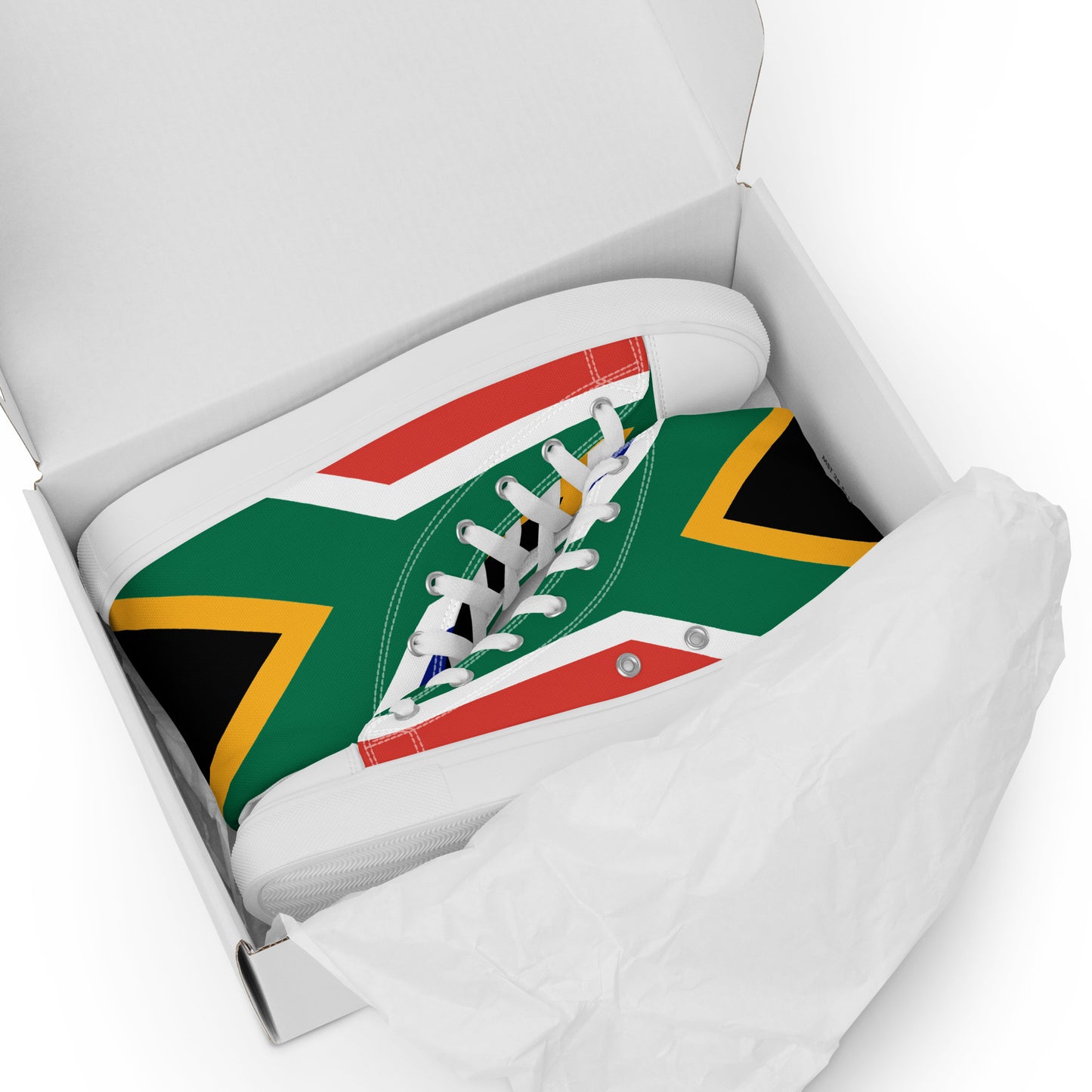 SA Flag Women’s high top canvas shoes