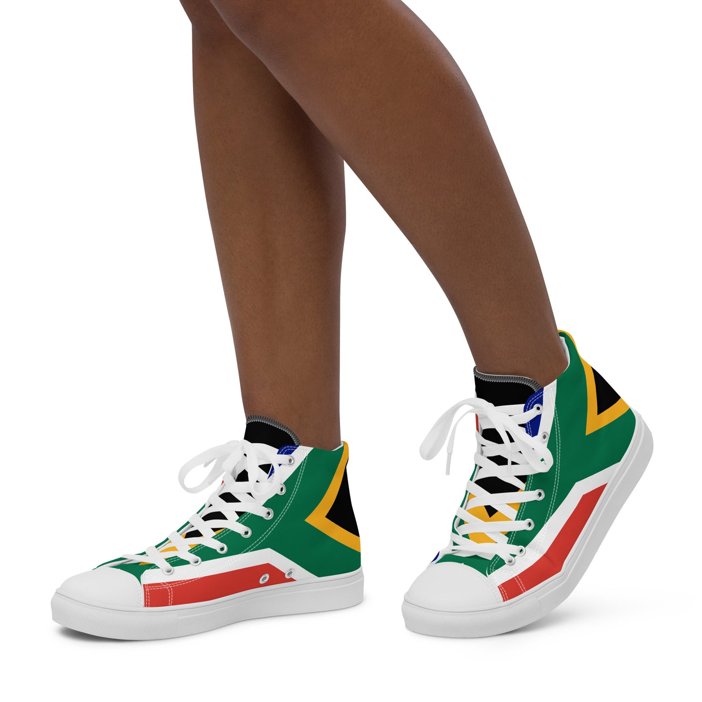 SA Flag Women’s high top canvas shoes