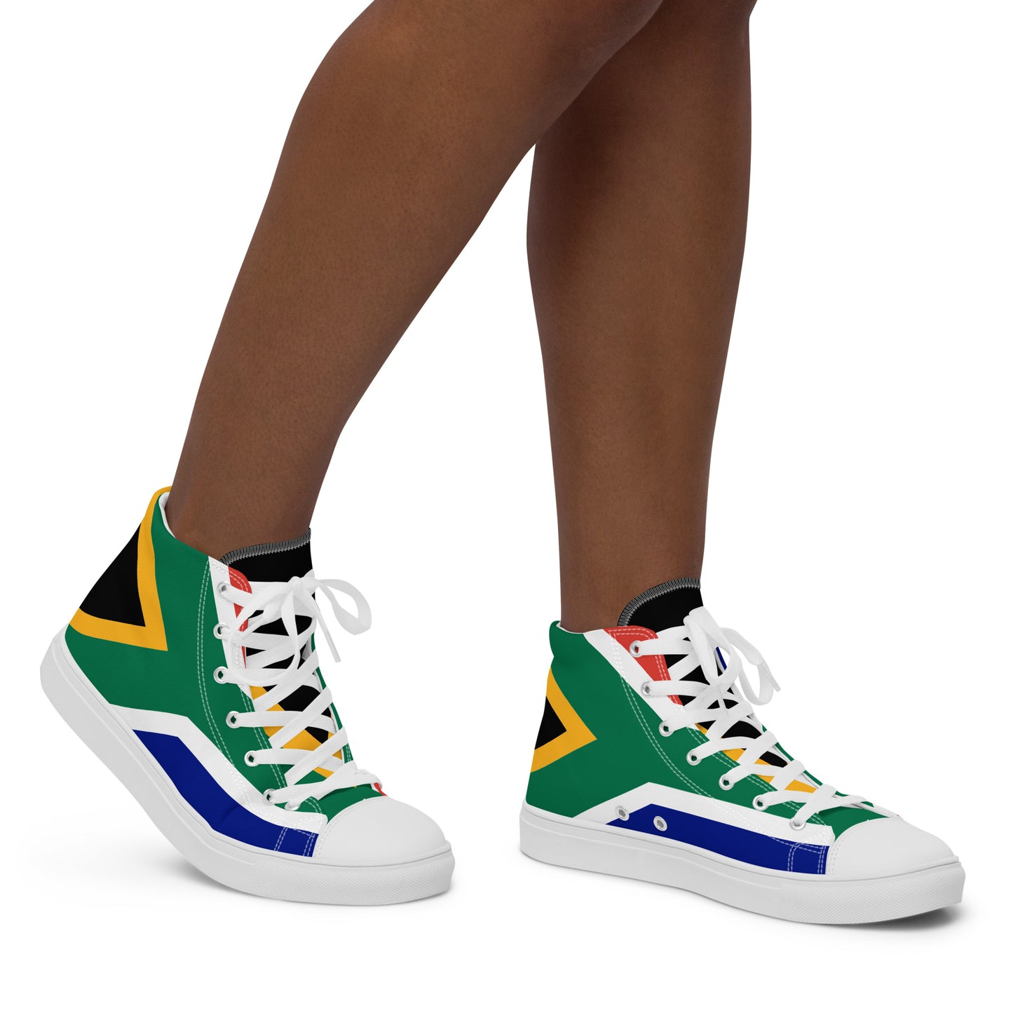 SA Flag Women’s high top canvas shoes